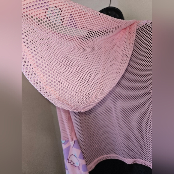 Pusheen -Size Med ,Pastel Mesh Cropped Hoodie - Picture 8 of 9